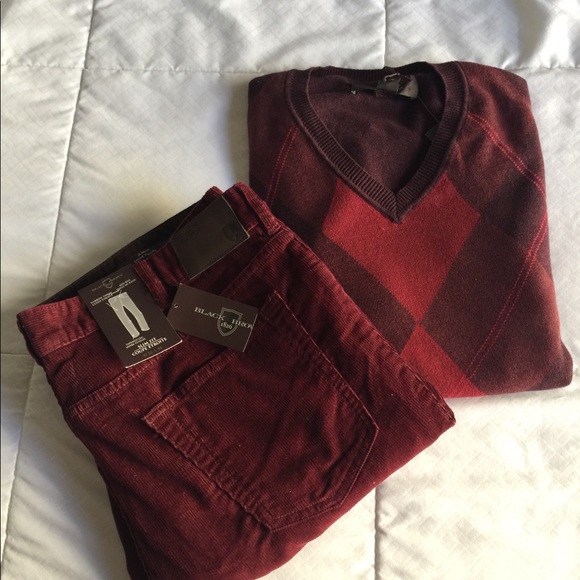 Black Brown Corduroy Slim fit Jean - Picture 5 of 9